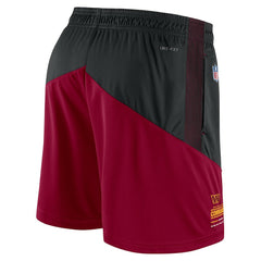 Washington Commanders Sideline Primary Lockup Performance Shorts Black/Burgundy - Nike
