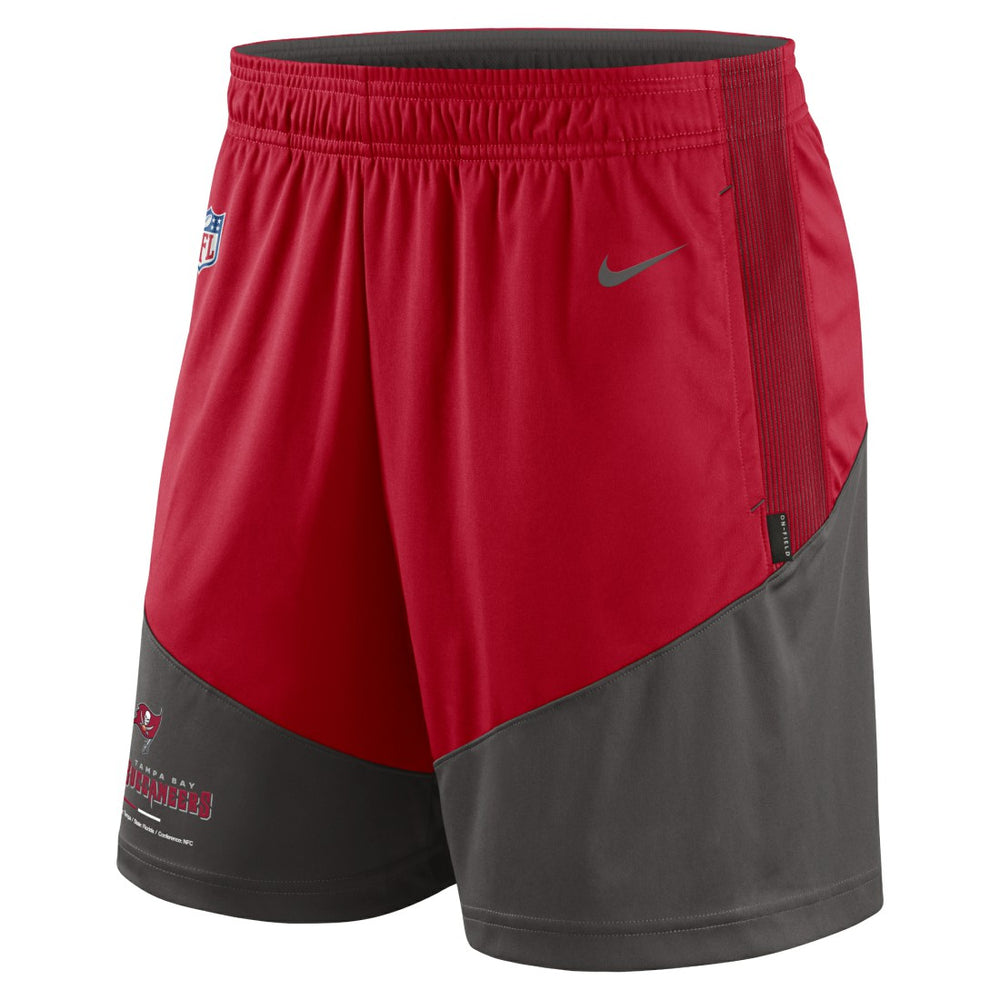 Tampa Bay Buccaneers Sideline Primary Lockup Performance Shorts Red/Pewter - Nike