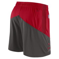Tampa Bay Buccaneers Sideline Primary Lockup Performance Shorts Red/Pewter - Nike