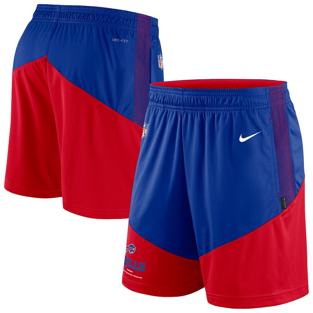 Buffalo Bills Sideline Primary Lockup Performance Shorts Royal/Red - Nike