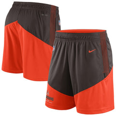 Cleveland Browns Sideline Primary Lockup Performance Shorts Brown/Orange - Nike