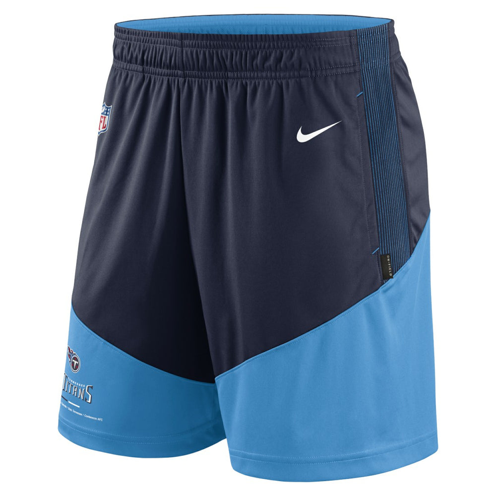 Tennessee Titans Sideline Primary Lockup Performance Shorts Navy/Light Blue - Nike