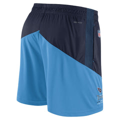 Tennessee Titans Sideline Primary Lockup Performance Shorts Navy/Light Blue - Nike