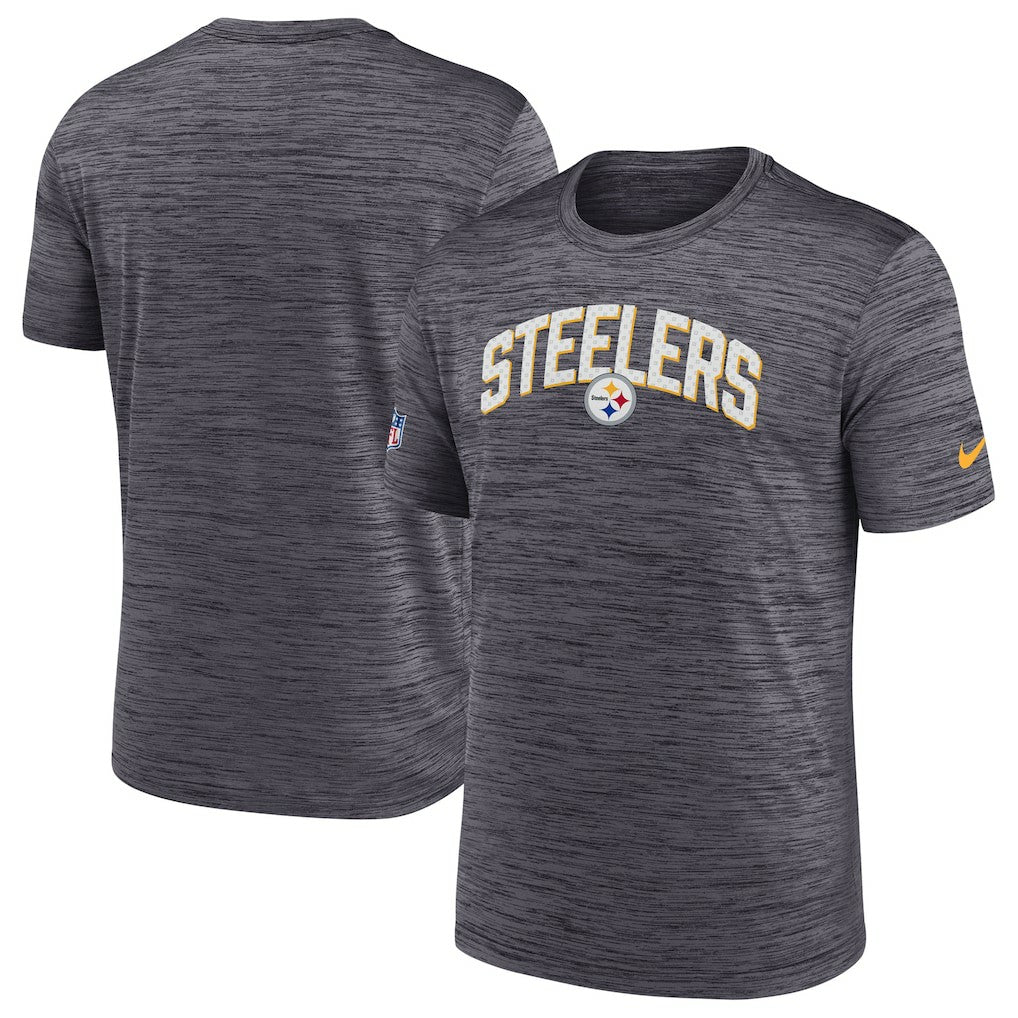 Pittsburgh Steelers Sideline Velocity Athletic Stack Performance T-Shirt Black - Nike