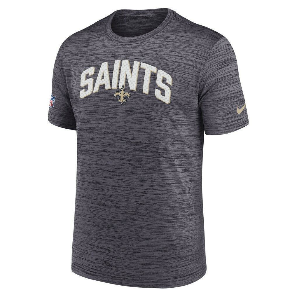 New Orleans Saints Sideline Velocity Athletic Stack Performance T-Shirt Black - Nike