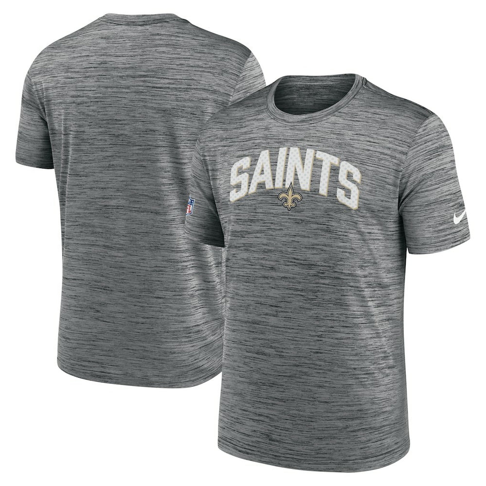 New Orleans Saints Sideline Velocity Athletic Stack Performance T-Shirt Gray - Nike