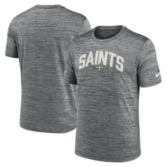 New Orleans Saints Sideline Velocity Athletic Stack Performance T-Shirt Gray - Nike