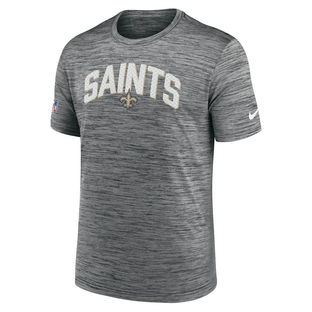 New Orleans Saints Sideline Velocity Athletic Stack Performance T-Shirt Gray - Nike