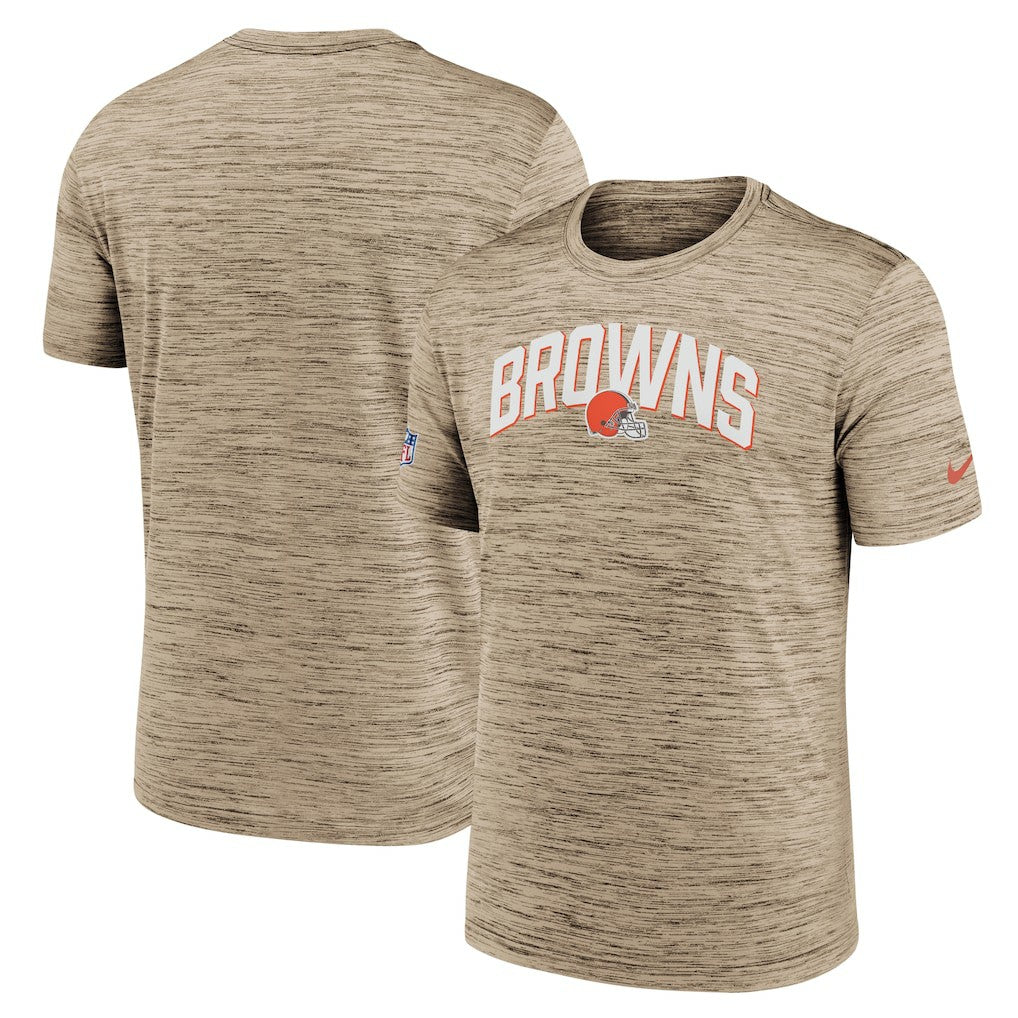 Cleveland Browns Sideline Velocity Athletic Stack Performance T-Shirt Brown - Nike