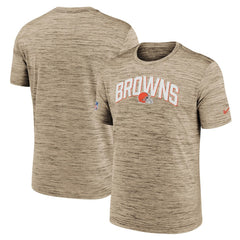 Cleveland Browns Sideline Velocity Athletic Stack Performance T-Shirt Brown - Nike