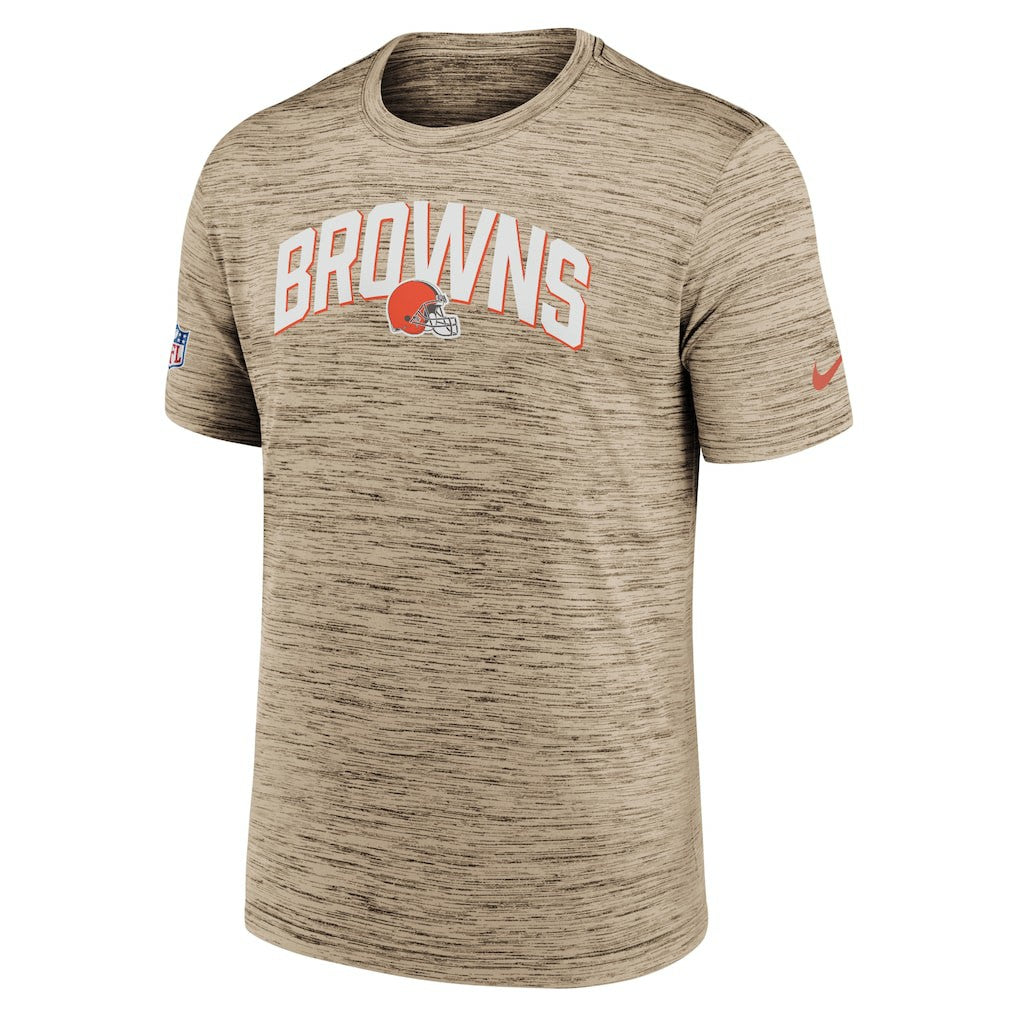 Cleveland Browns Sideline Velocity Athletic Stack Performance T-Shirt Brown - Nike