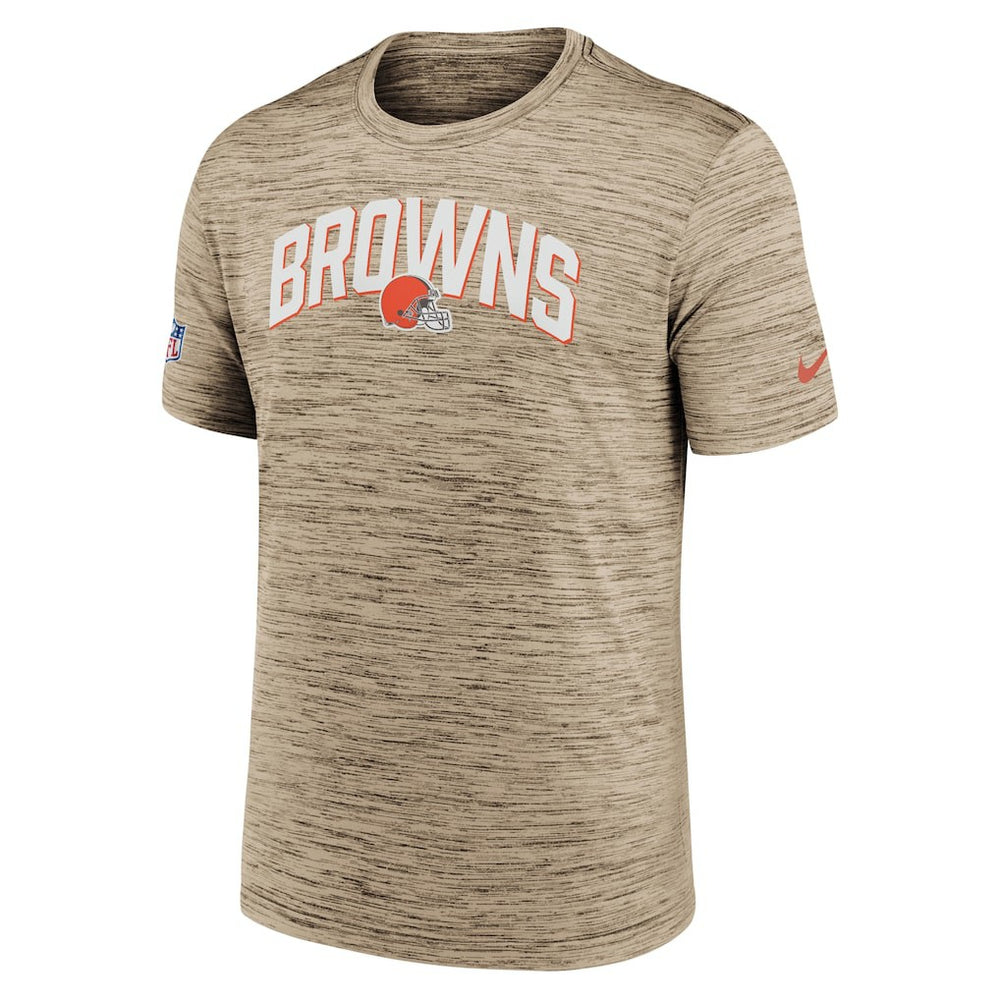 Cleveland Browns Sideline Velocity Athletic Stack Performance T-Shirt Brown - Nike