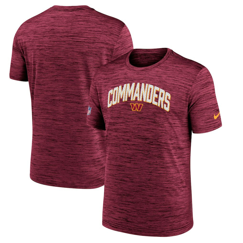 Washington Commanders Sideline Velocity Athletic Stack Performance T-Shirt Burgundy - Nike