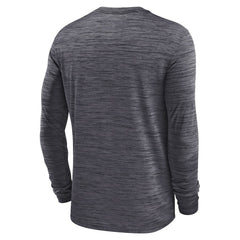 Las Vegas Raiders Sideline Velocity Athletic Stack Performance Long Sleeve T-Shirt Charcoal - Nike
