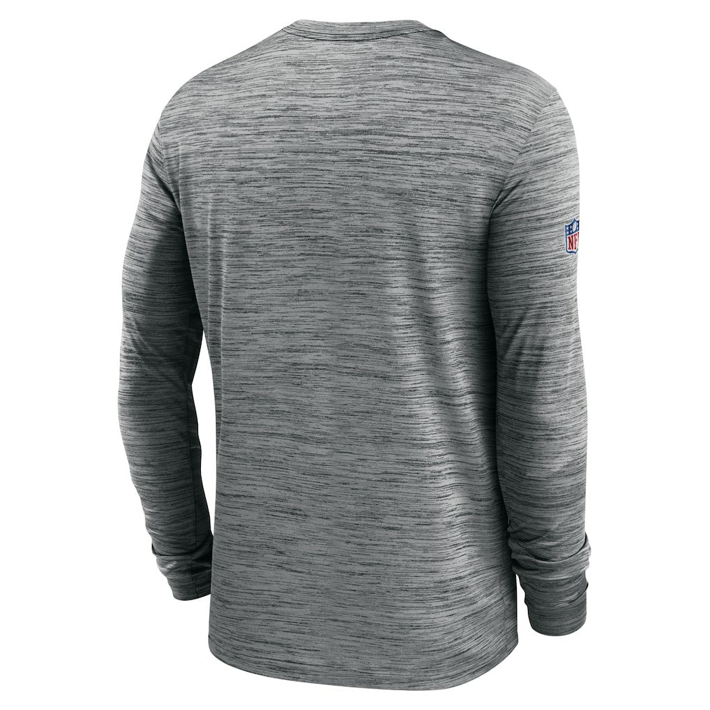 New Orleans Saints Sideline Velocity Athletic Stack Performance Long Sleeve T-Shirt Gray - Nike