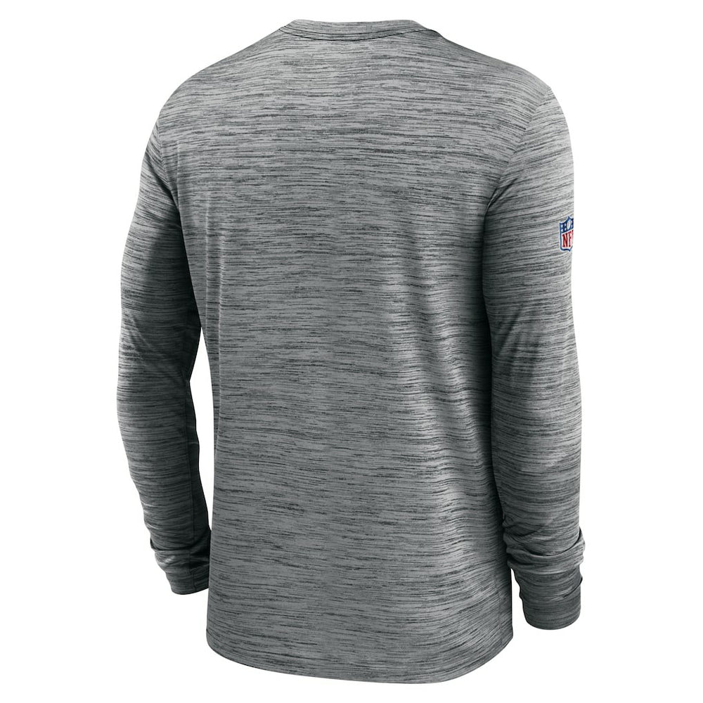 New Orleans Saints Sideline Velocity Athletic Stack Performance Long Sleeve T-Shirt Gray - Nike
