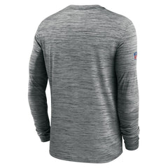 New Orleans Saints Sideline Velocity Athletic Stack Performance Long Sleeve T-Shirt Gray - Nike