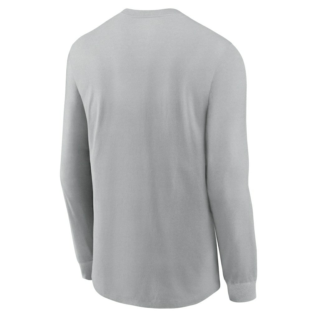 Cleveland Browns Sideline Infograph Lock Up Performance Long Sleeve T-Shirt Silver - Nike