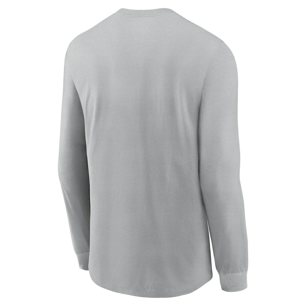 Cleveland Browns Sideline Infograph Lock Up Performance Long Sleeve T-Shirt Silver - Nike
