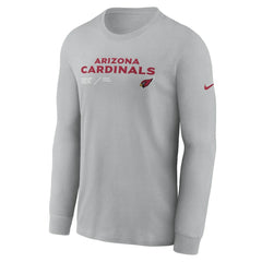 Arizona Cardinals Sideline Infograph Lock Up Performance Long Sleeve T-Shirt Gray - Nike