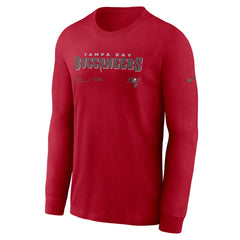Tampa Bay Buccaneers Sideline Infograph Lock Up Performance Long Sleeve T-Shirt Red - Nike