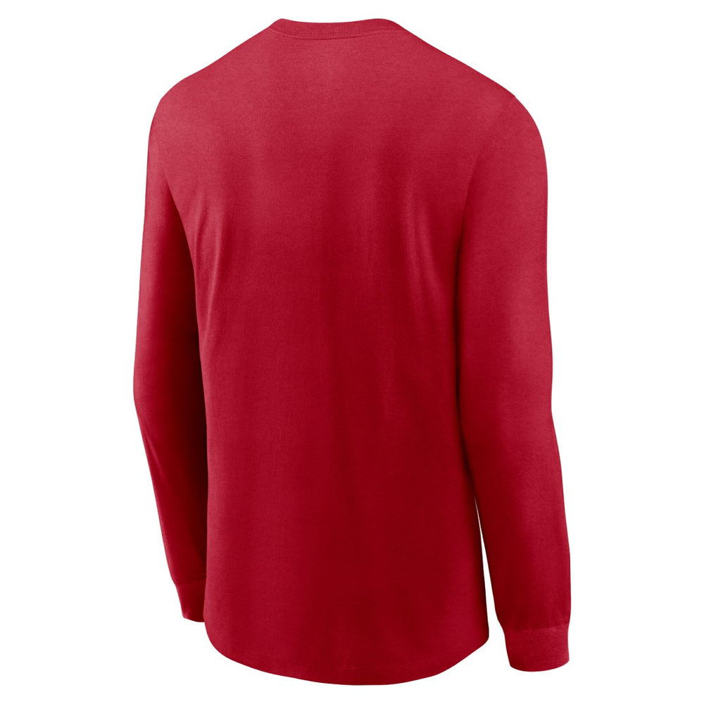 Tampa Bay Buccaneers Sideline Infograph Lock Up Performance Long Sleeve T-Shirt Red - Nike