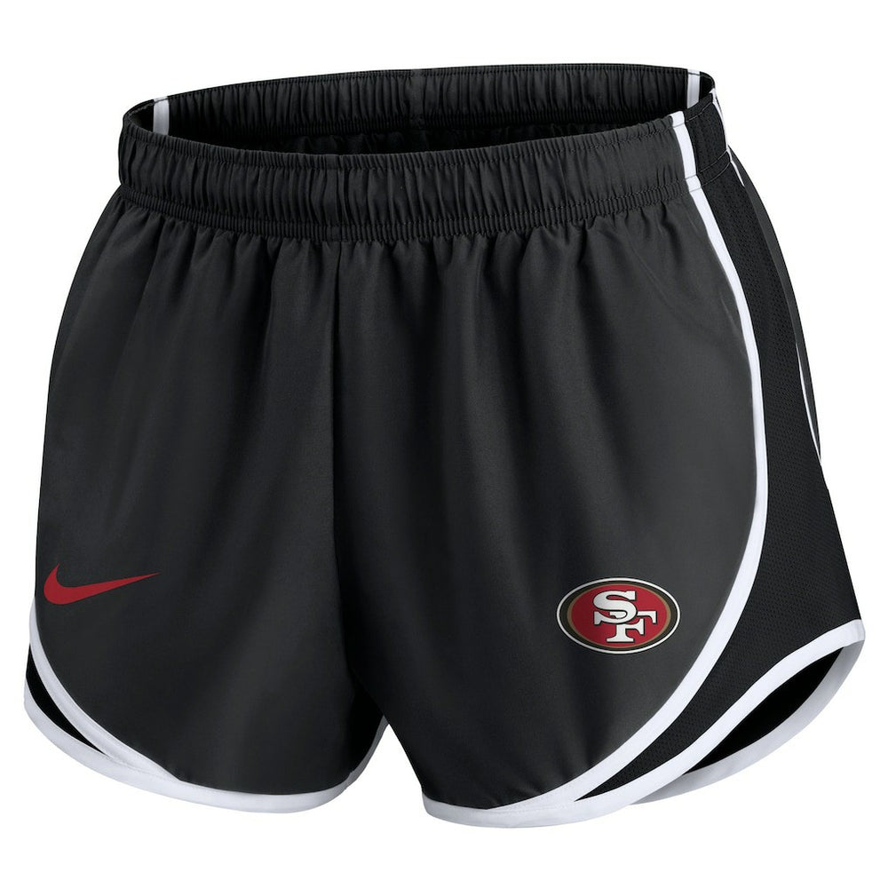 San Francisco 49ers Women's Plus Size Logo Performance Tempo Shorts Charcoal - Nike