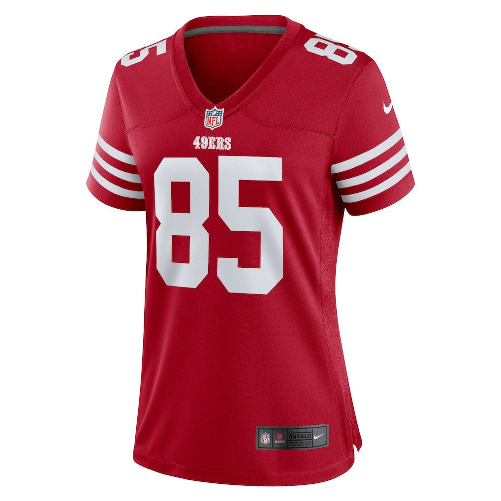 George Kittle San Francisco 49ers Women's Team Game Player Jersey Scarlet - Nike