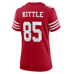 George Kittle San Francisco 49ers Women's Team Game Player Jersey Scarlet - Nike