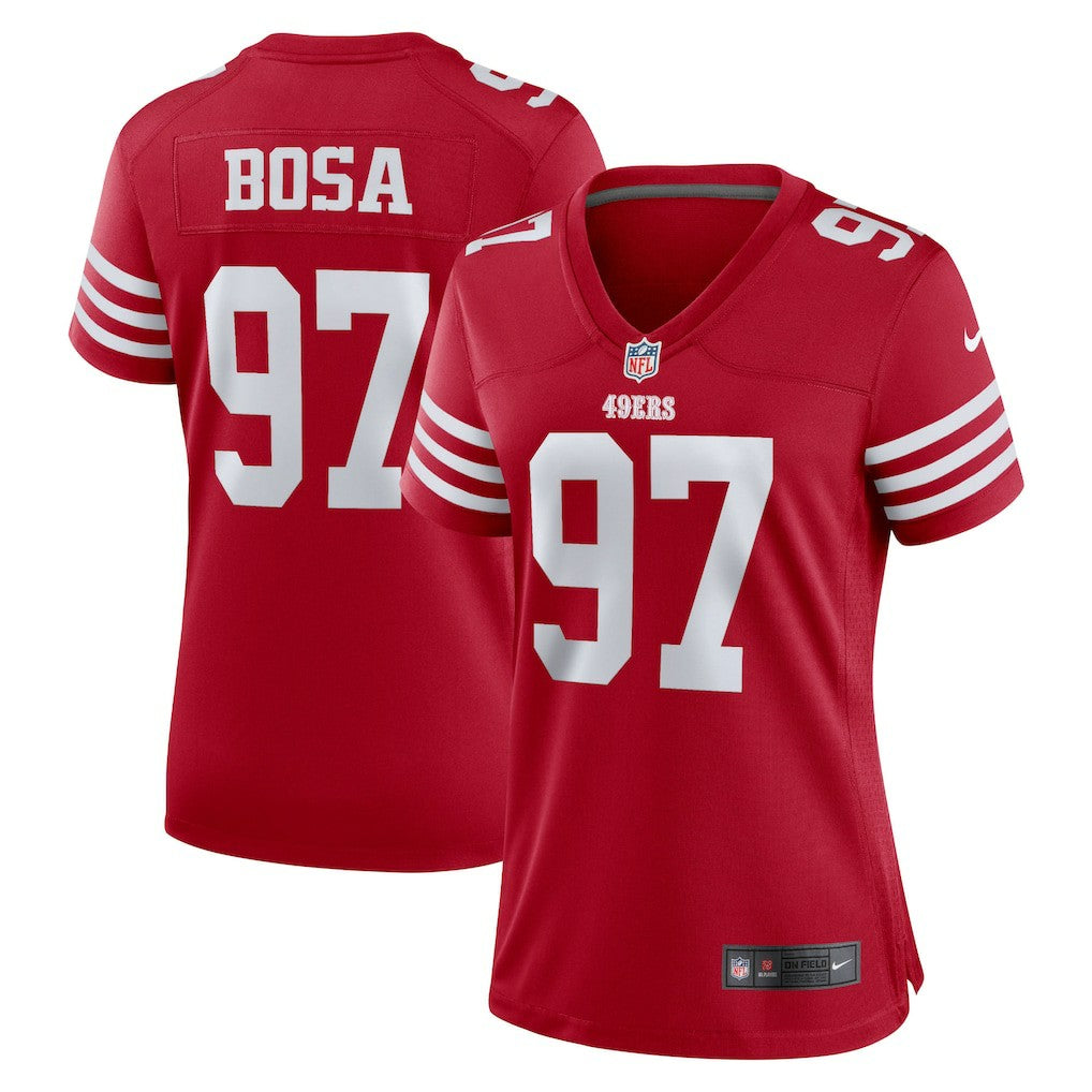 Nick Bosa San Francisco 49ers Women's Team Game Player Jersey Scarlet - Nike