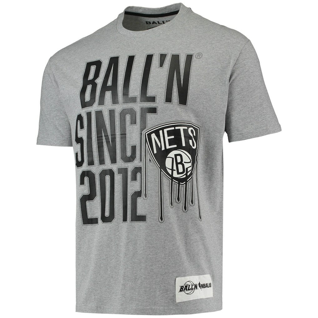 NBA - Brooklyn Nets BALL'N Since 2012 T-Shirt - Heathered Gray