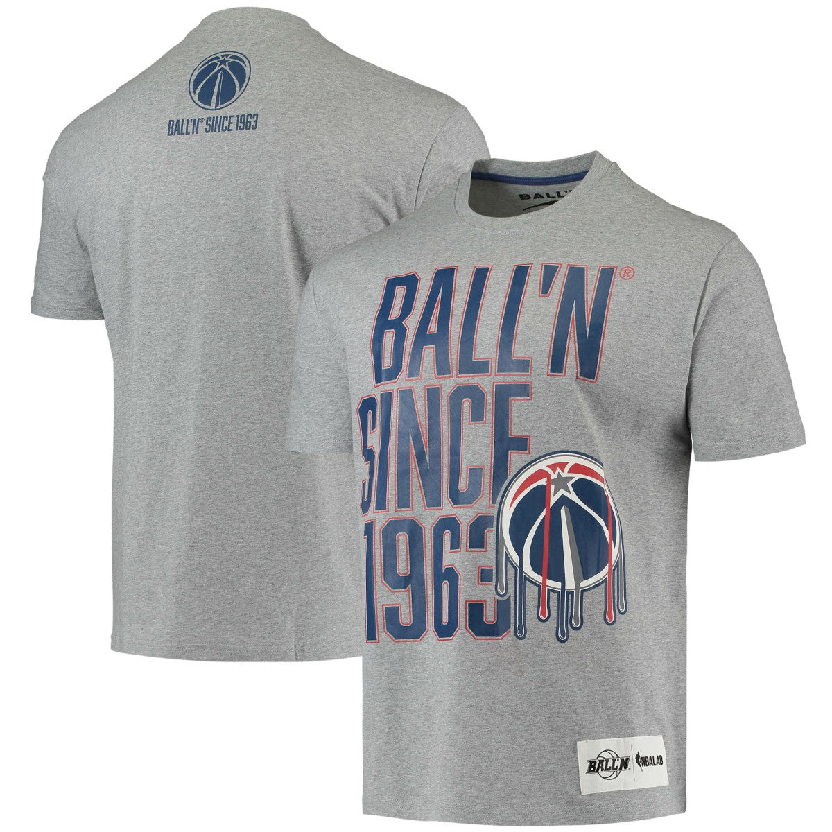 NBA - Washington Wizards BALL'N Since 1963 T-Shirt - Heathered Gray