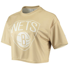 NBA - Brooklyn Nets Women's Tan Sand Crop Top