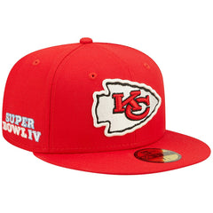 Kansas City Chiefs New Era Super Bowl IV Pop Sweat 59FIFTY Fitted Hat Red - NFL