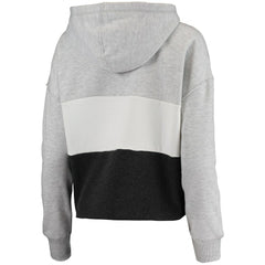 47 brand - Brooklyn Nets '47 Women's Lizzy Cutoff Pullover Hoodie - Heathered Gray/Heathered Black