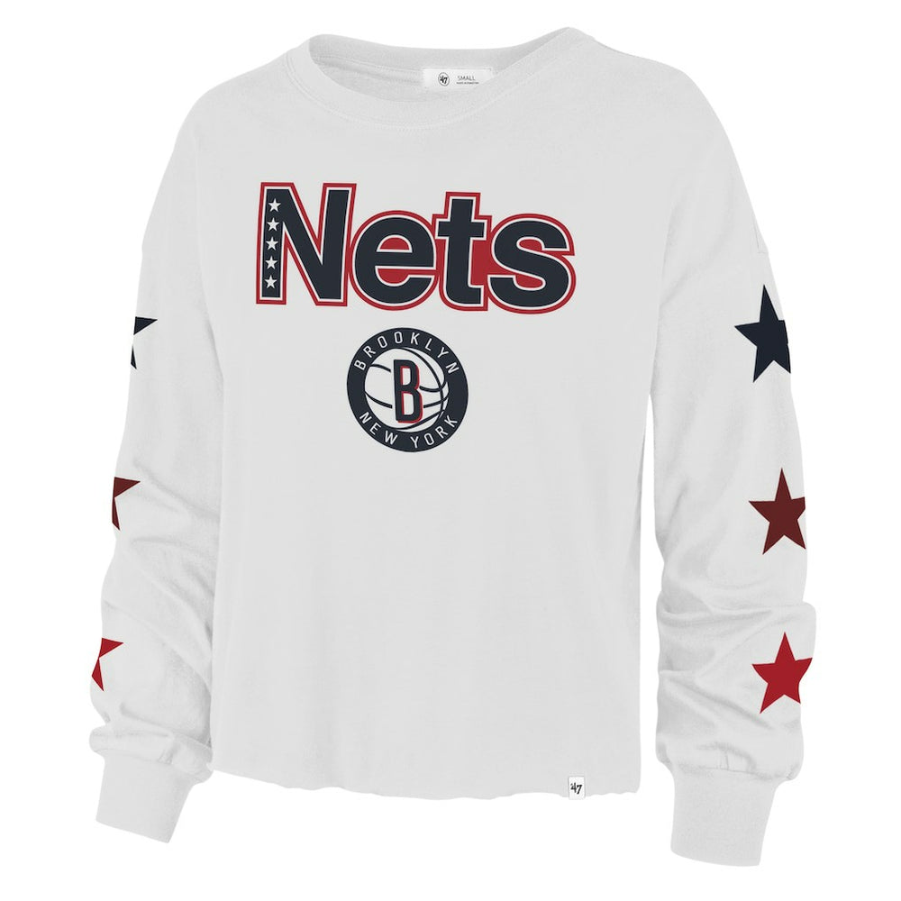 47 brand - Brooklyn Nets '47 Women's 2021/22 City Edition Call Up Parkway Long Sleeve T-Shirt - White