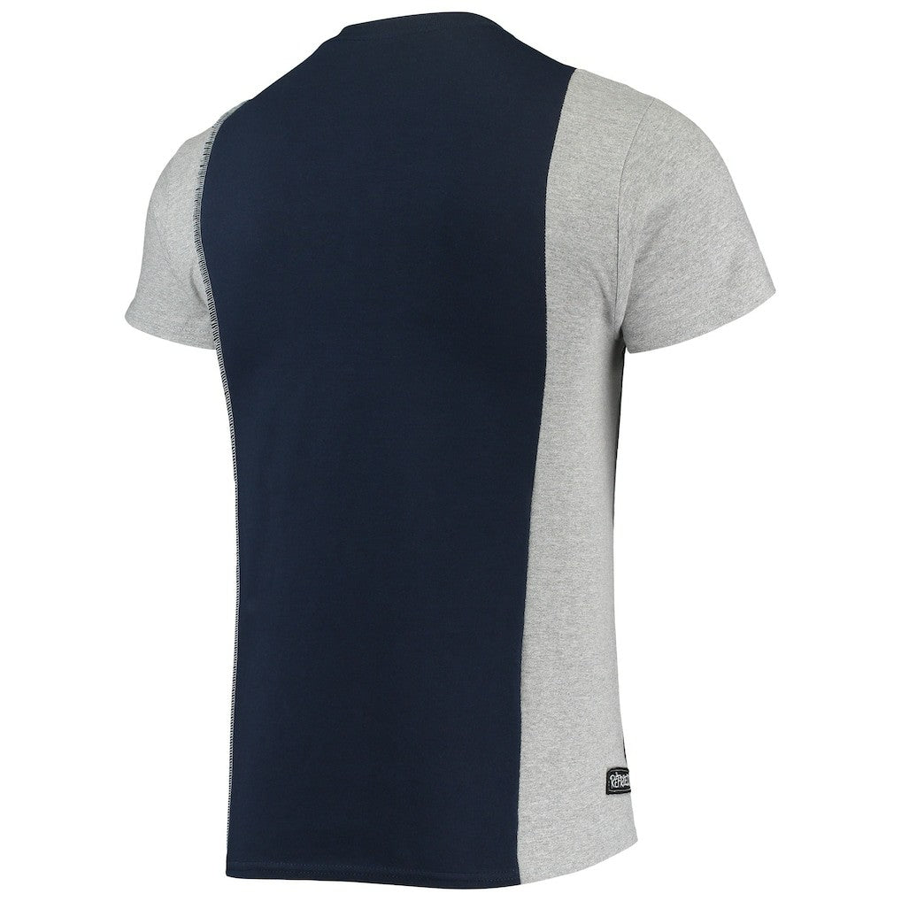 Chicago Bears Refried Apparel Sustainable Split T-Shirt Navy/Heathered Gray - NFL