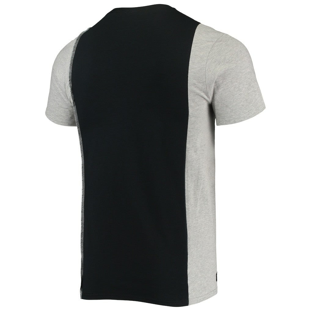 Cleveland Browns Refried Apparel Sustainable Split T-Shirt Black/Heathered Gray - NFL