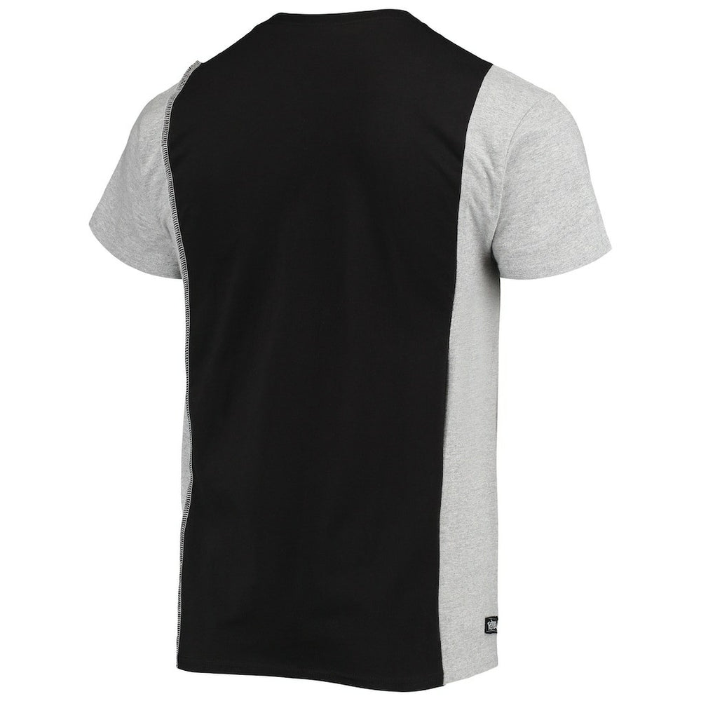 Los Angeles Chargers Refried Apparel Sustainable Split T-Shirt Black/Heathered Gray - NFL