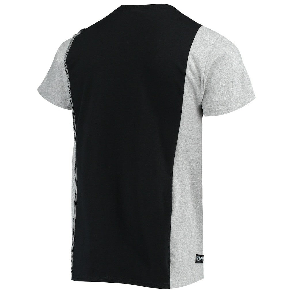 Los Angeles Rams Refried Apparel Sustainable Split T-Shirt Black/Heathered Gray - NFL