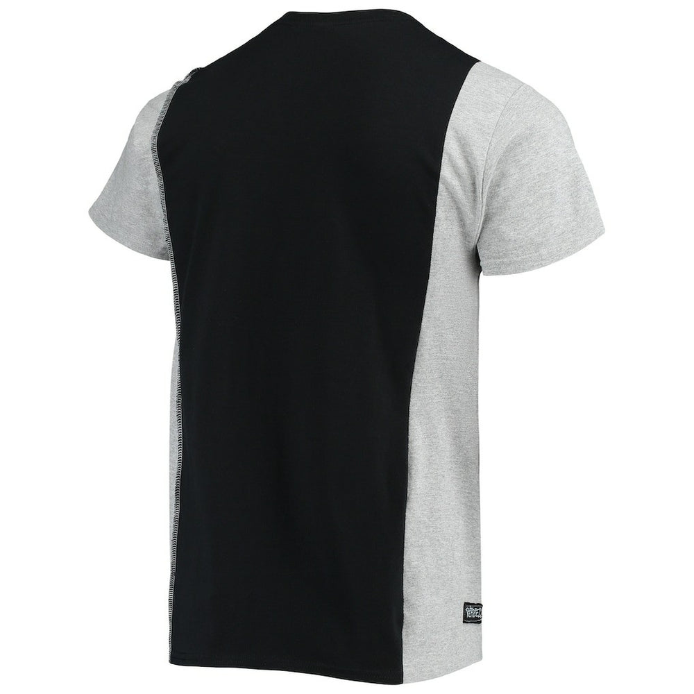 Los Angeles Rams Refried Apparel Sustainable Split T-Shirt Black/Heathered Gray - NFL