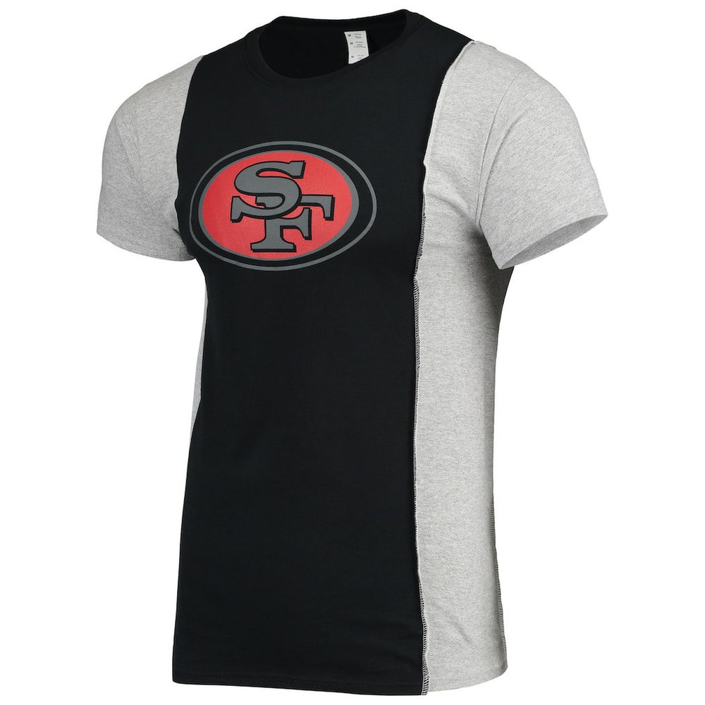 San Francisco 49ers Refried Apparel Sustainable Split T-Shirt Black/Heathered Gray - NFL