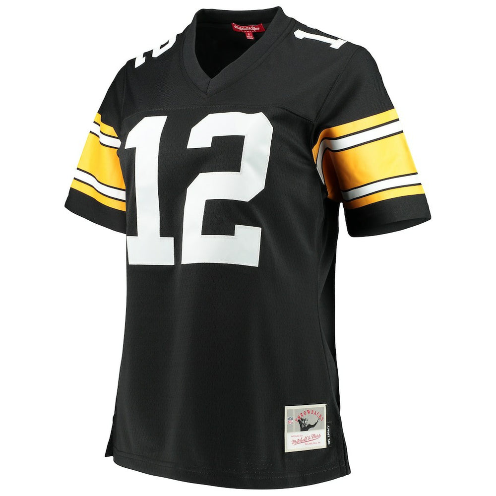Terry Bradshaw Pittsburgh Steelers Women's Legacy Replica Player Jersey Black - Mitchell & Ness
