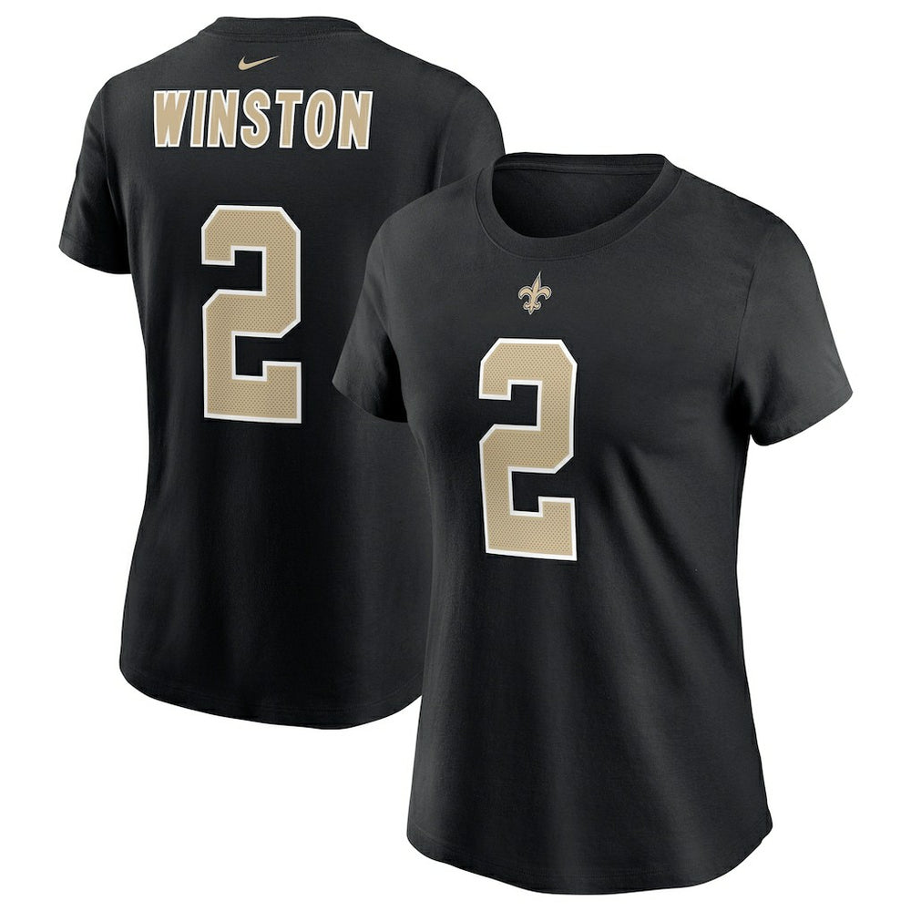 Jameis Winston New Orleans Saints Women's Name & Number T-Shirt Black - Nike