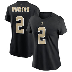 Jameis Winston New Orleans Saints Women's Name & Number T-Shirt Black - Nike