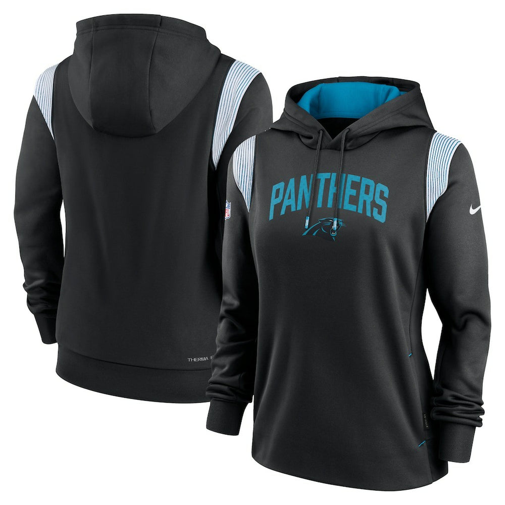 Carolina Panthers Women's Sideline Stack Performance Pullover Hoodie Black - Nike