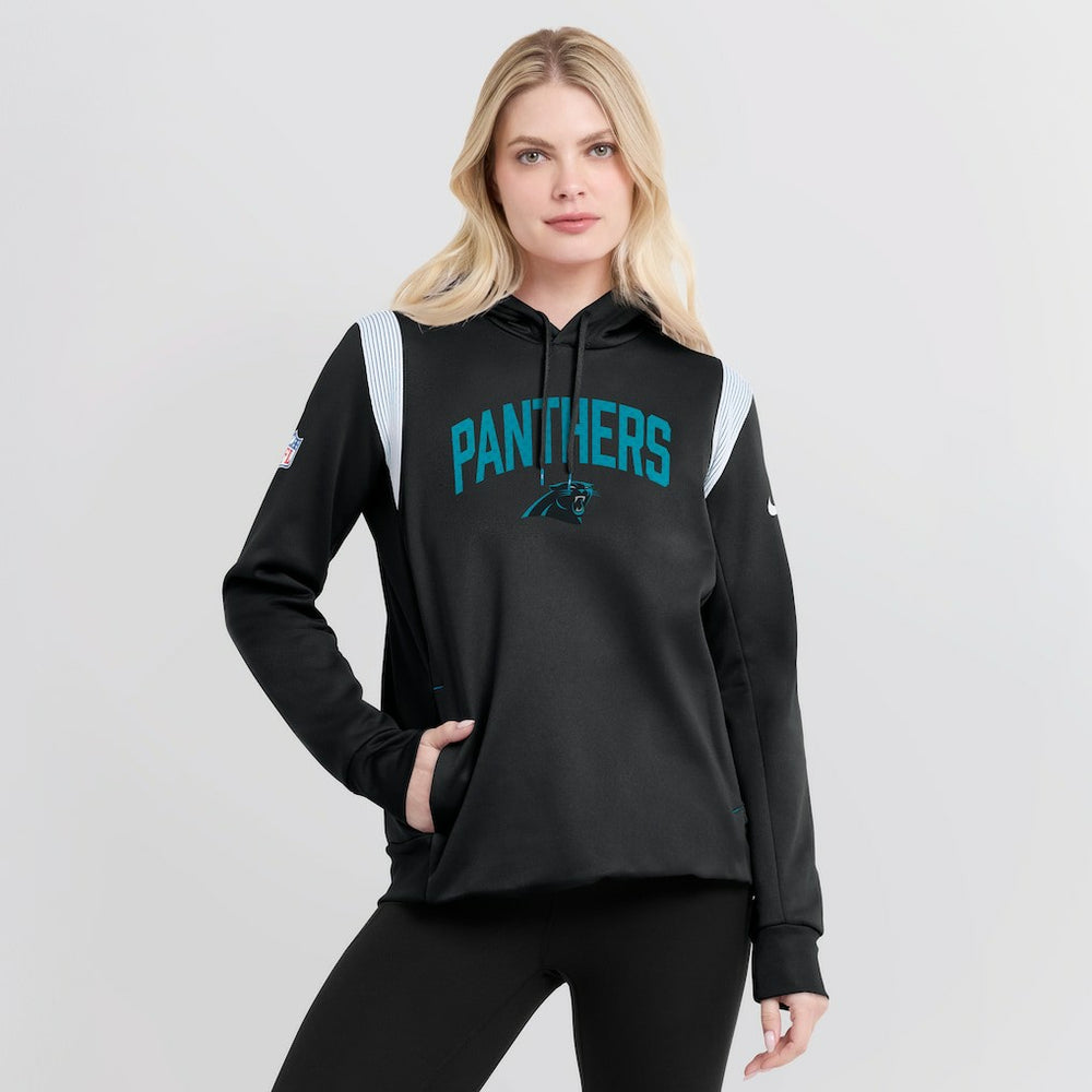 Carolina Panthers Women's Sideline Stack Performance Pullover Hoodie Black - Nike