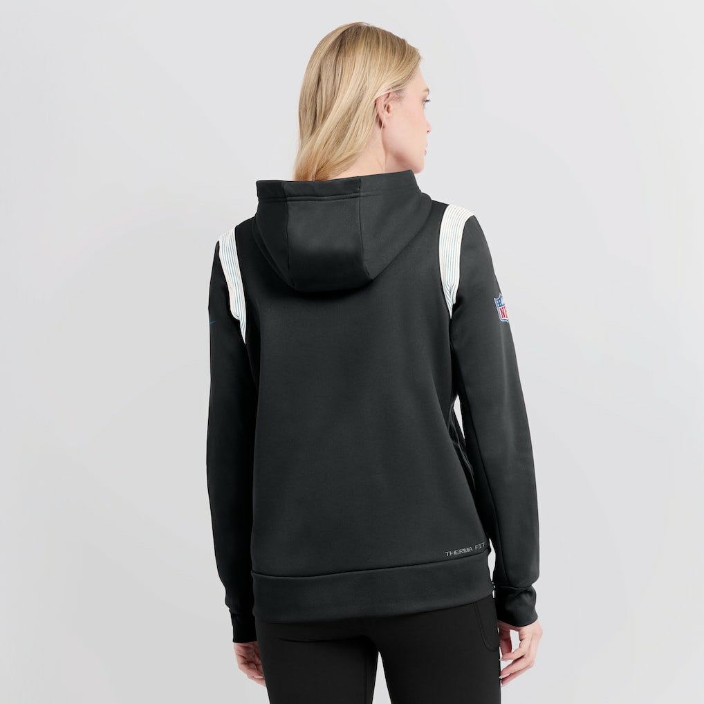 Carolina Panthers Women's Sideline Stack Performance Pullover Hoodie Black - Nike