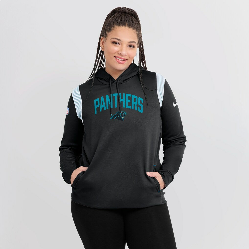 Carolina Panthers Women's Sideline Stack Performance Pullover Hoodie Black - Nike