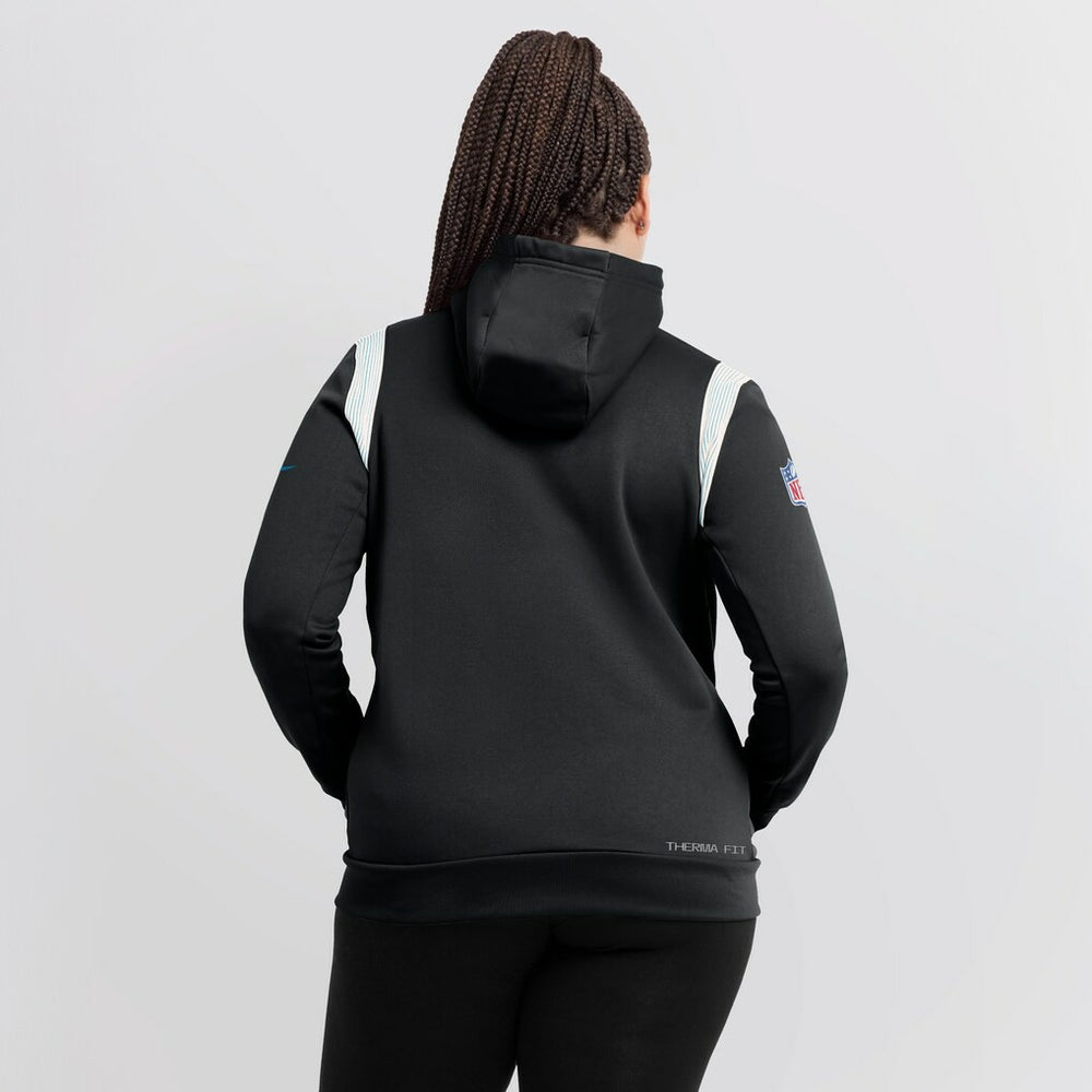 Carolina Panthers Women's Sideline Stack Performance Pullover Hoodie Black - Nike
